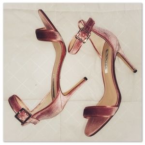 Nina Pink Suede Heels